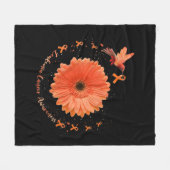 Oranje zonnebloempitten - Zonnebloem - Kankerziekt Fleece Deken (Voorkant (Horizontaal))