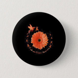 Oranje zonnebloempitten - Zonnebloem - Kankerziekt Ronde Button 5,7 Cm