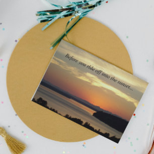 Oranje Zonnefoto Happy Retirement van allen Kaart