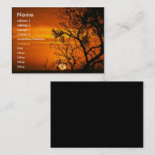 Oranje Zonneprofielkaart Visitekaartje (Voorkant / Achterkant)