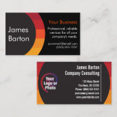 Oranje zonnesteek eenvoudige gradiënt Moderne Prof Visitekaartje (Voorkant / Achterkant)