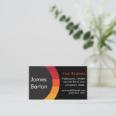 Oranje zonnesteek eenvoudige gradiënt Moderne Prof Visitekaartje (Staand voorkant)