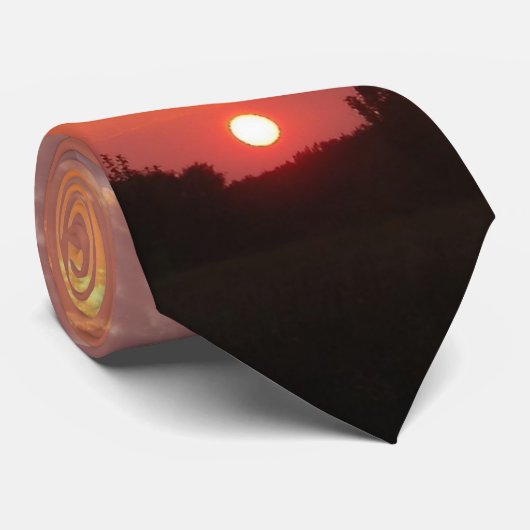 Oranje ZonneStropdas Stropdas (Opgerold)