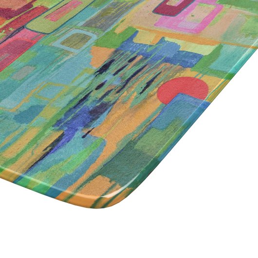 Oranje Zonnezonne-energie 6 x 7 Deco Glazen Raad Snijplank (Hoek)