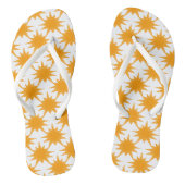 Oranje zonnige zon teenslippers (Voetbed)