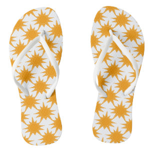 Oranje zonnige zon teenslippers