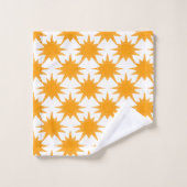 Oranje zonnige zonnesonne-energie bad handdoek (Wasdoekje)
