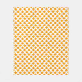 Oranje zonnige zonnesonne-energie fleece deken