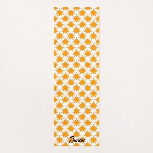 Oranje zonnige zonnesonne-energie yogamat (Voorkant)