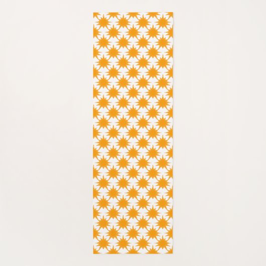 Oranje zonnige zonnesonne-energie yogamat (Achterkant)