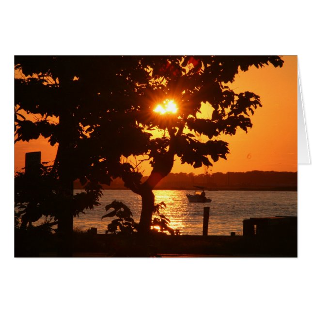 Oranje Zonsondergang (Voorkant Horizontaal)