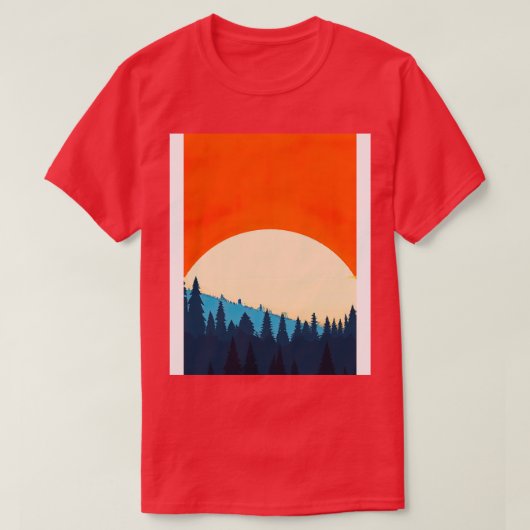 Oranje zonsondergang 2 t-shirt (Design voorkant)