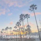 Oranje zonsondergang aan de kust van Californië Sticker (Voorkant)