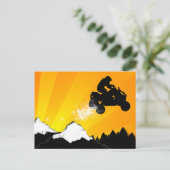 oranje zonsondergang. briefkaart (Staand voorkant)