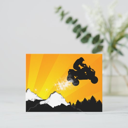 oranje zonsondergang. briefkaart (Staand voorkant)