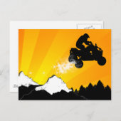 oranje zonsondergang. briefkaart (Voorkant / Achterkant)