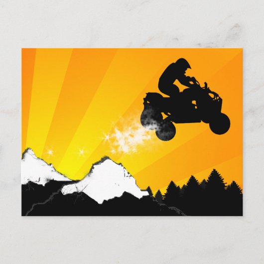 oranje zonsondergang. briefkaart (Voorkant)