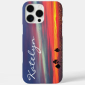 Oranje Zonsondergang Californië Landschap Monogram Case-Mate iPhone Case (Achterkant)