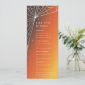 Oranje Zonsondergang Diamant Spinnenweb Plat 4-tra Menu (Staand voorkant)