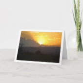 Oranje zonsondergang in Valencia Spanje Kaart (Voorkant)