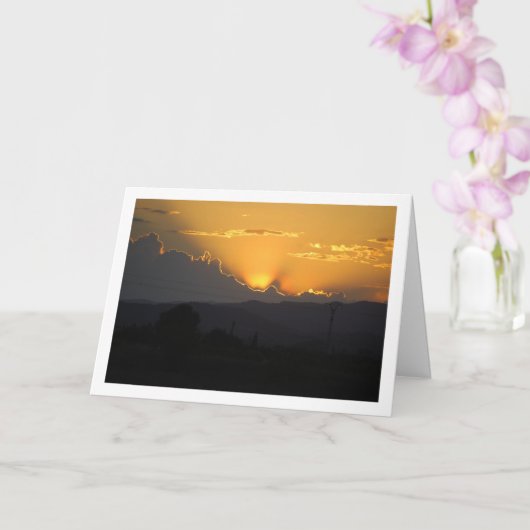 Oranje Zonsondergang in Valencia Spanje Kaart (Orchidee)