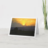 Oranje zonsondergang in Valencia Spanje Kaart (Voorkant)