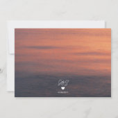 Oranje Zonsondergang Met Aangepaste Koppel Foto Br Save The Date (Achterkant)