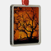 Oranje zonsondergang metalen ornament (Rechts)