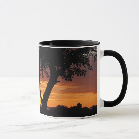 Oranje zonsondergang mok (Rechts)
