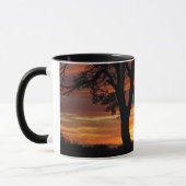 Oranje zonsondergang mok (Links)