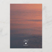 Oranje zonsondergang over Lake Water Meal Options  Menu (Achterkant)