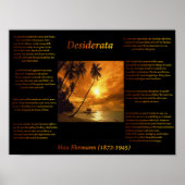 Oranje zonsondergang poster (Voorkant)