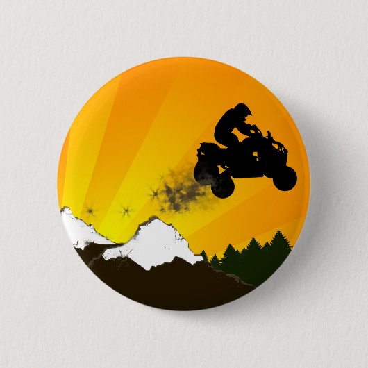 oranje zonsondergang. ronde button 5,7 cm (Voorkant)