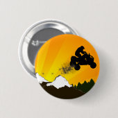 oranje zonsondergang. ronde button 5,7 cm (Voorkant /achterkant)