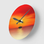 Oranje zonsondergang       ronde klok (Hoek)