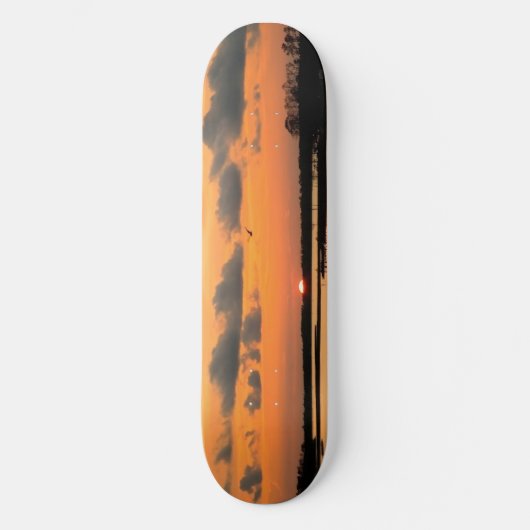 ORANJE ZONSONDERGANG SKATEBOARD (Voorkant)