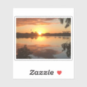 Oranje zonsopgang sticker (Vel)