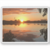 Oranje zonsopgang sticker (Voorkant)