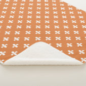 Oranje Zuidelijk Katoen Fleur de Lys Sherpa Deken (3/4)