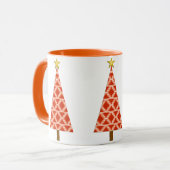 Oranje Zuidwestelijke kerstboom Mok (Voorkant links)