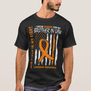 Oranje zwager in de wet leukemie kankerbewustzijn t-shirt