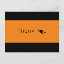 Oranje zwart Afstuderen Dank u