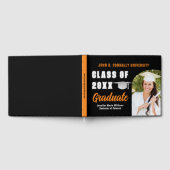 Oranje Zwart Afstuderen Foto Custom Afstuderen Gastenboek (Volledig)