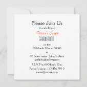 Oranje zwart afstuderen "klasse" sjabloon kaart (Achterkant)