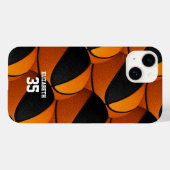 oranje zwart basketbal team kleuren meisjes jongen Case-Mate iPhone case (Achterkant (horizontaal))