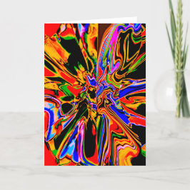 Oranje - zwart - blauw - Abstract ventilatorontwer Kaart