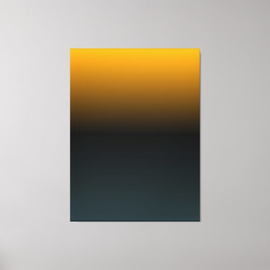 ORANJE ZWART BLUEGREEN Origineel Verloopcanvas L Canvas Afdruk (Voorkant)