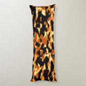Oranje Zwart Camo Body Kussen (Achterkant (Verticaal))