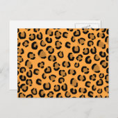 Oranje, zwart en bruin lakspatroon. briefkaart (Voorkant / Achterkant)