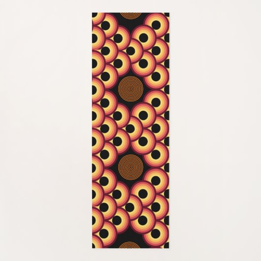 Oranje zwart en geel Abstracte oefening Yogamat (Voorkant)